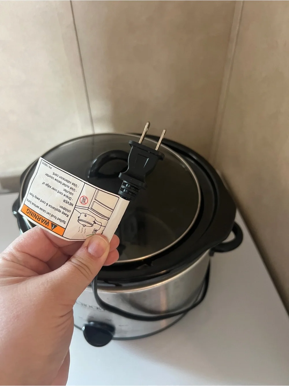 Crock-Pot Silver Stainless Steel Slow Cooker with Black Trim